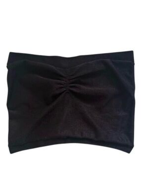 bebe Black Ruched Tube Top